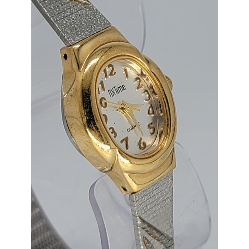 Nxtime Vintage Women's Quartz Ornate Complex Beautiful Band Petite Watch